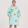Sudadera manta oversize con capucha, diseño Aguacates mini